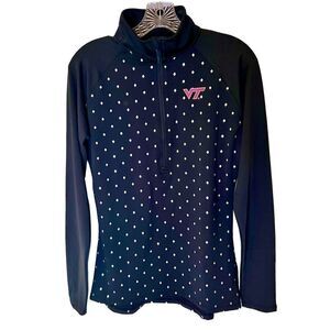 Champion NCAA Women's Classic Workout Half Zip Jacket VA Tech Hokies Sz M